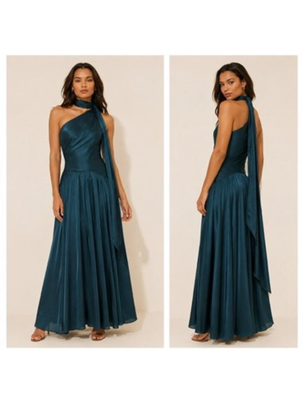 BHLDN One-Shoulder Scarf Maxi Dress, EUC, Size XLP